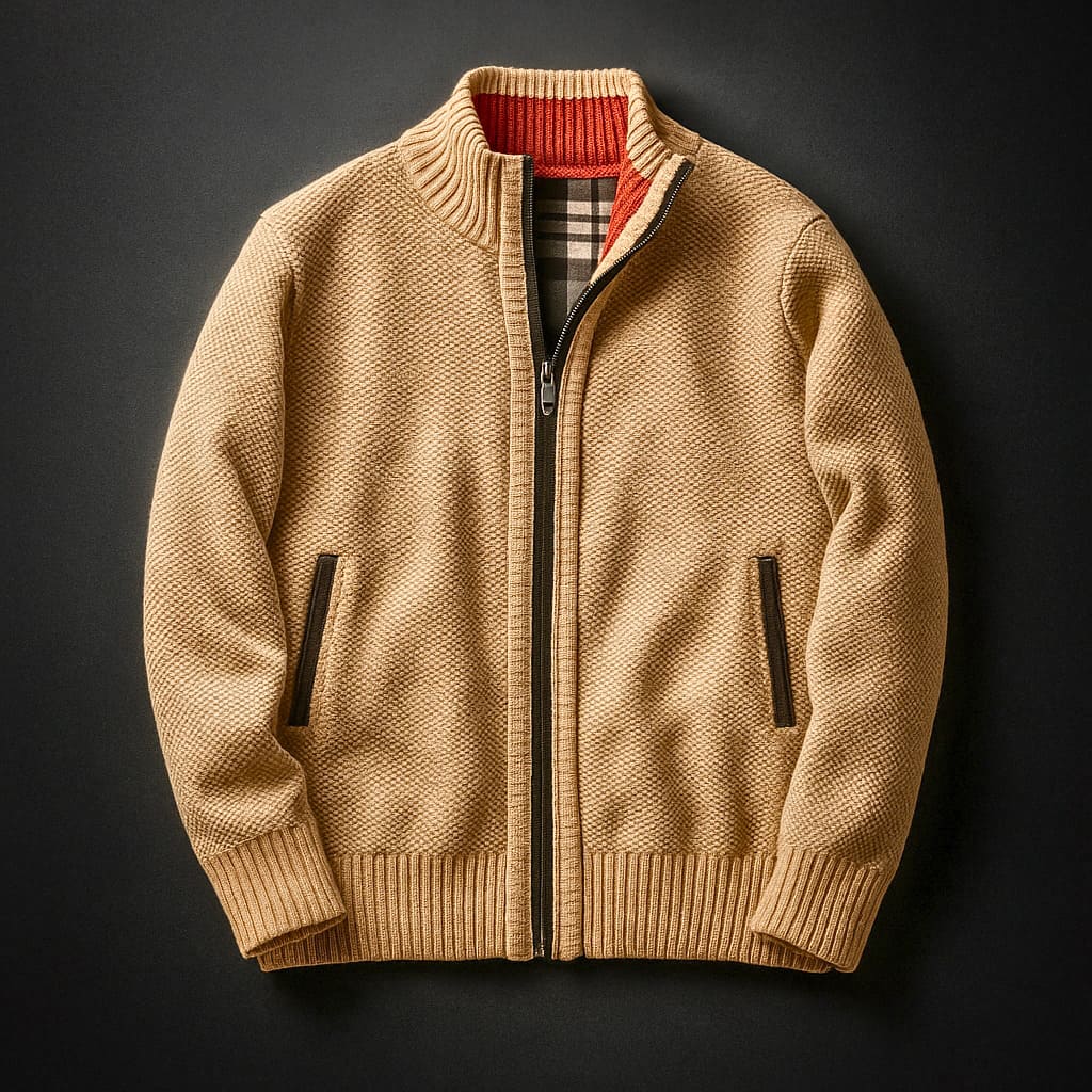 Hastings Double-Knit Zip Sweater