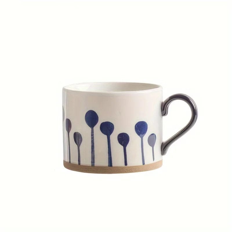 Indigo Hand-Painted Brush Mug