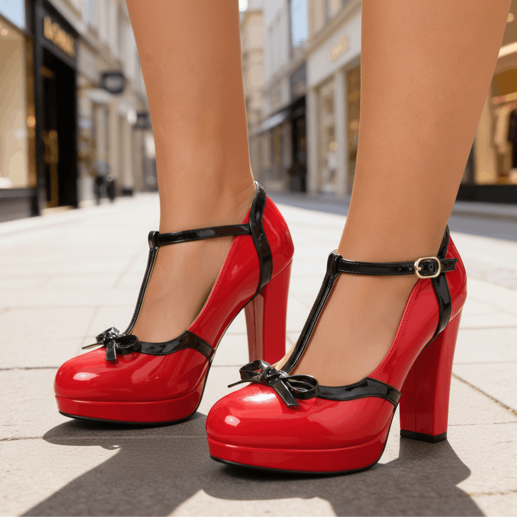 Valentina T-Strap Platform Heel