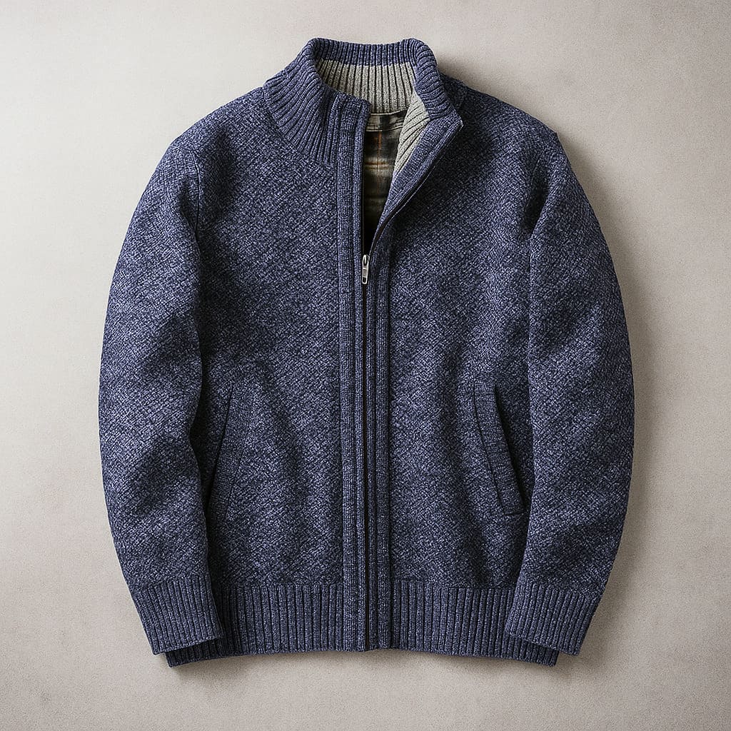 Hastings Double-Knit Zip Sweater