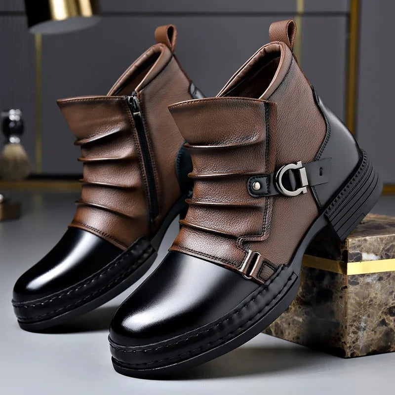 Braxton Folded Leather Boots