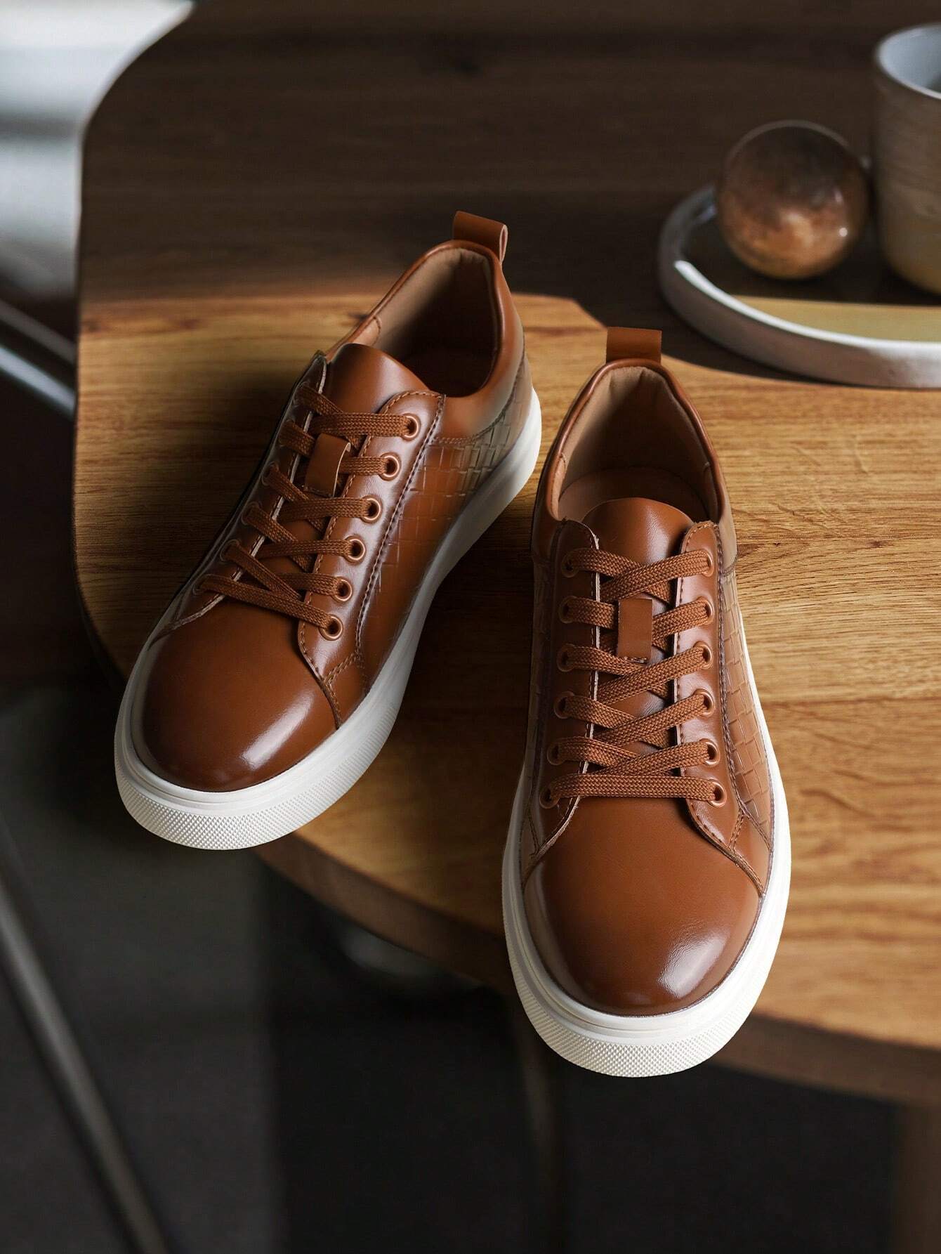 Valerio Woven Leather Sneakers