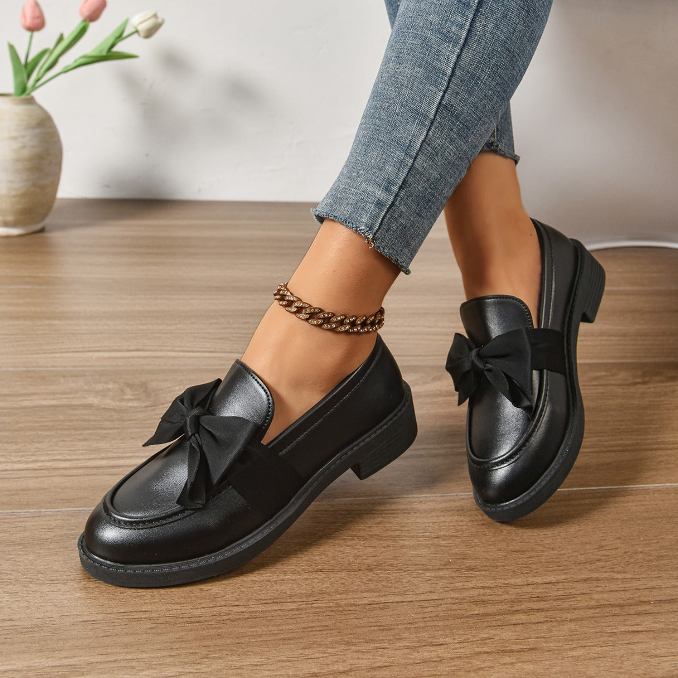 Elara Bow Loafers
