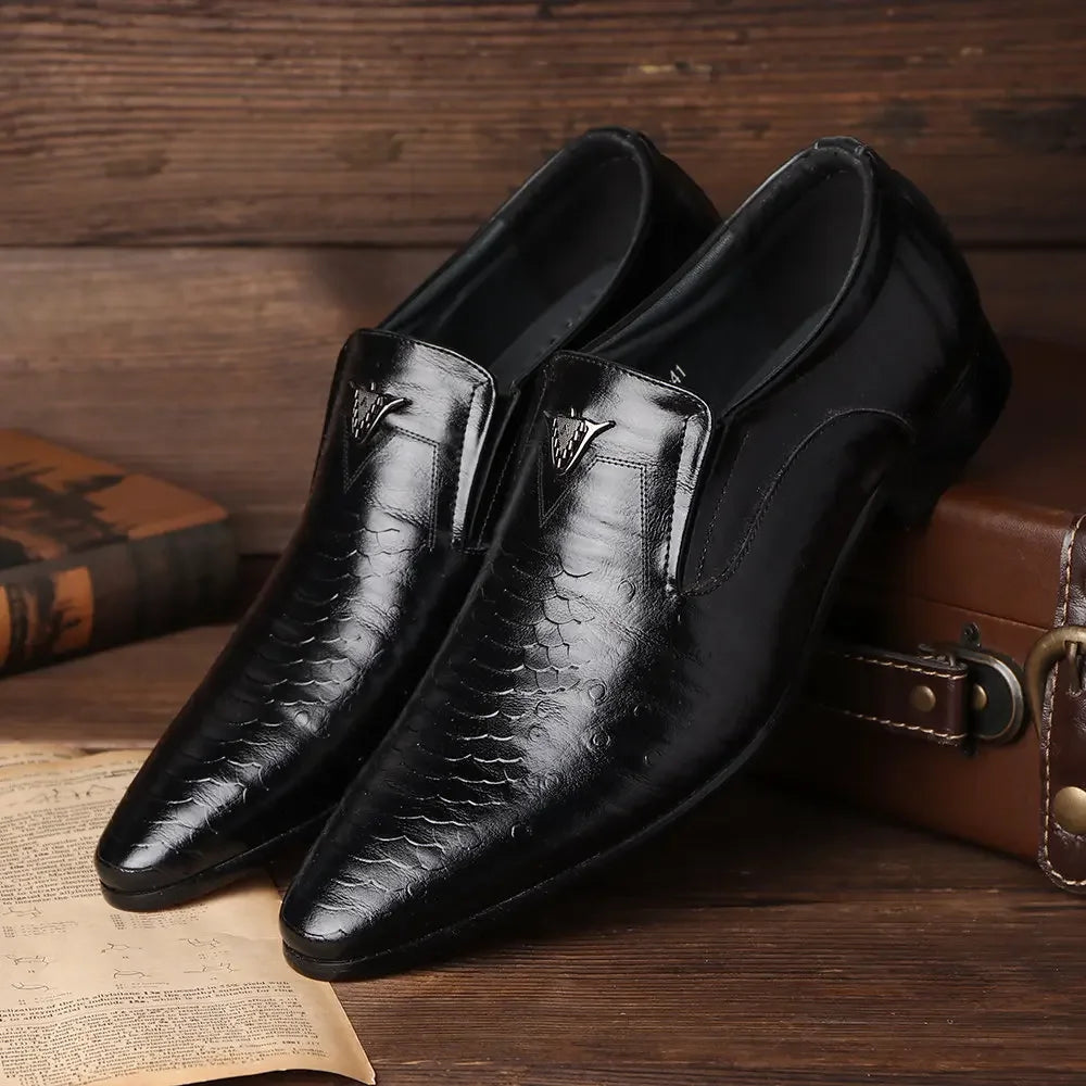 Valente Leather Embossed Oxfords