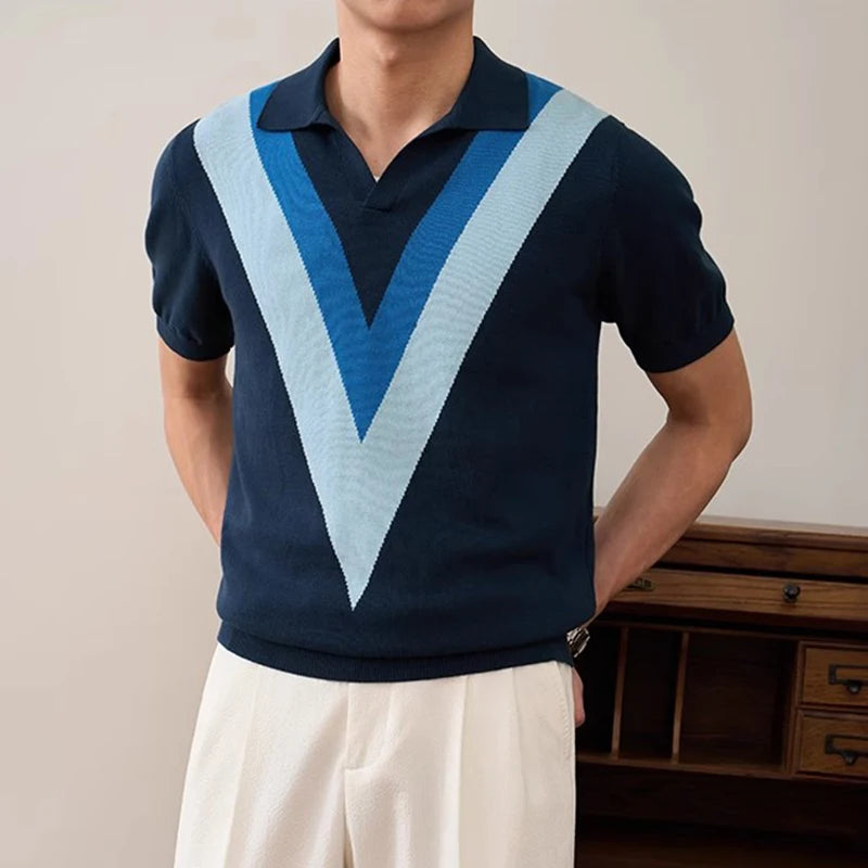 V-Retro Knit Polo
