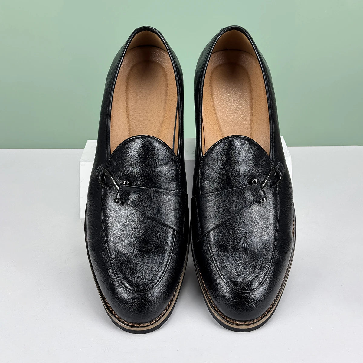Halston Leather Loafers