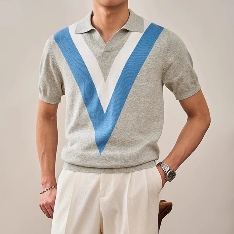 V-Retro Knit Polo