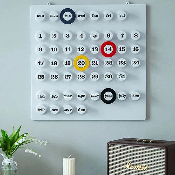Retro Ring A Date Wall Mounted Calendar
