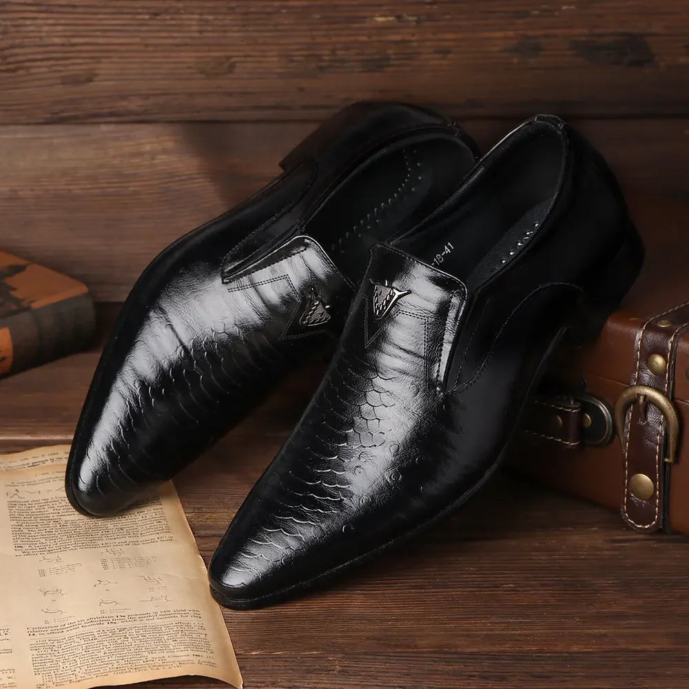 Valente Leather Embossed Oxfords