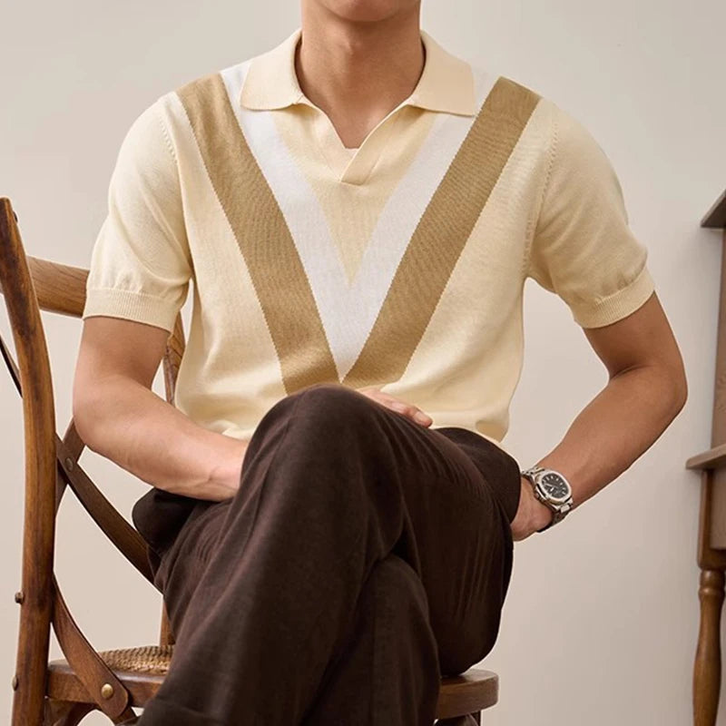 V-Retro Knit Polo
