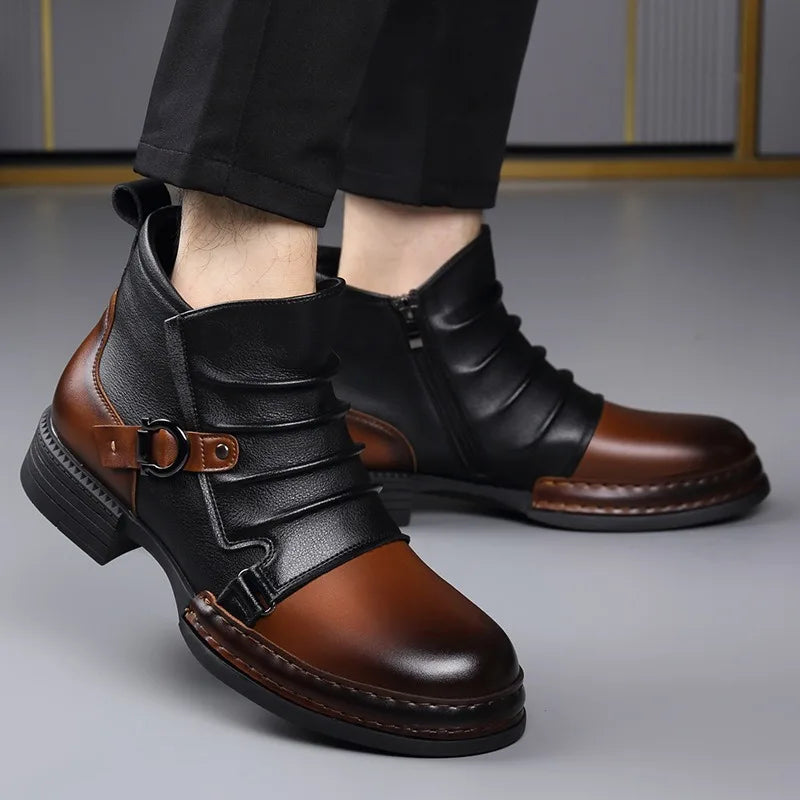 Braxton Folded Leather Boots