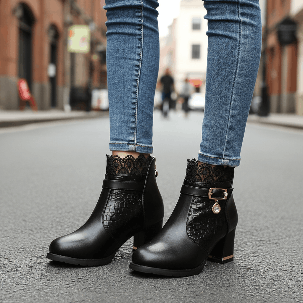 Valencia Lace Ankle Boots