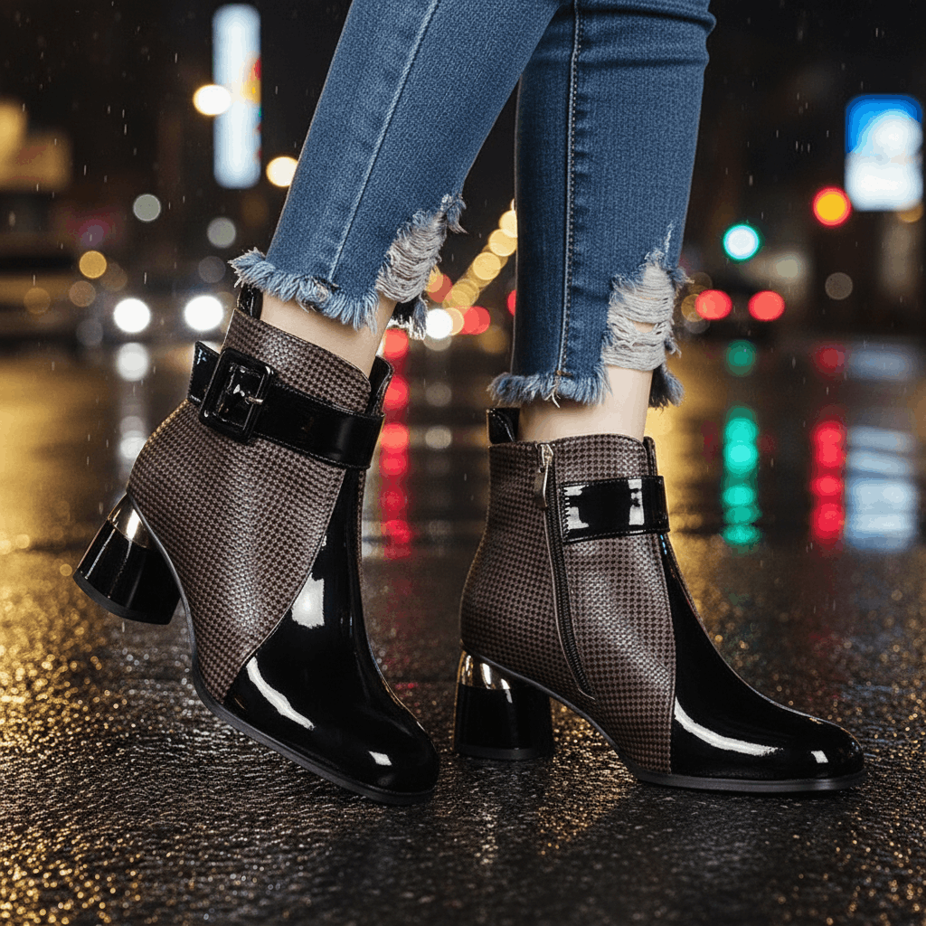 Selene Leather Ankle Boots
