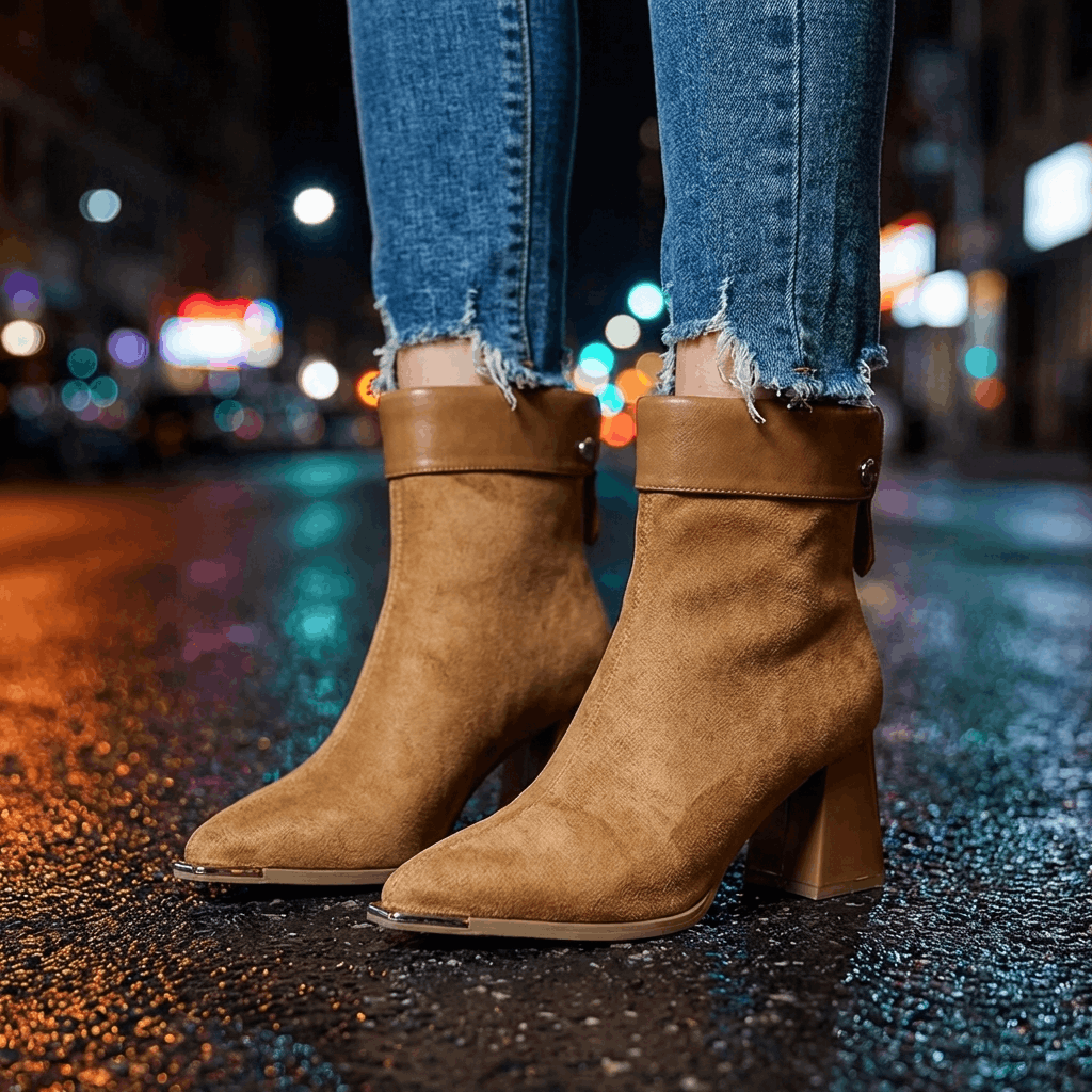 Elara Suede Ankle Boots