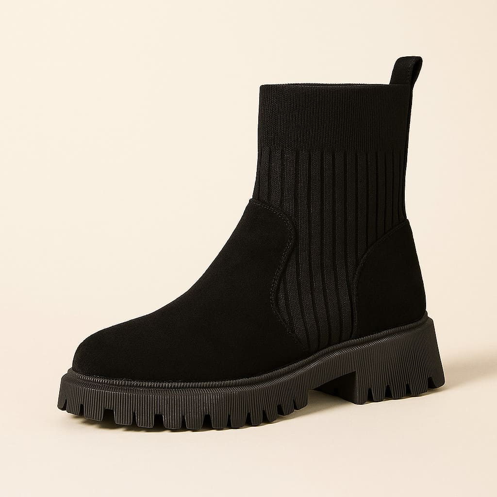 Ridge Knit Chelsea Boot