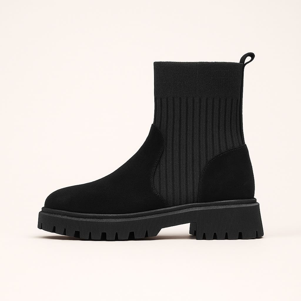 Ridge Knit Chelsea Boot