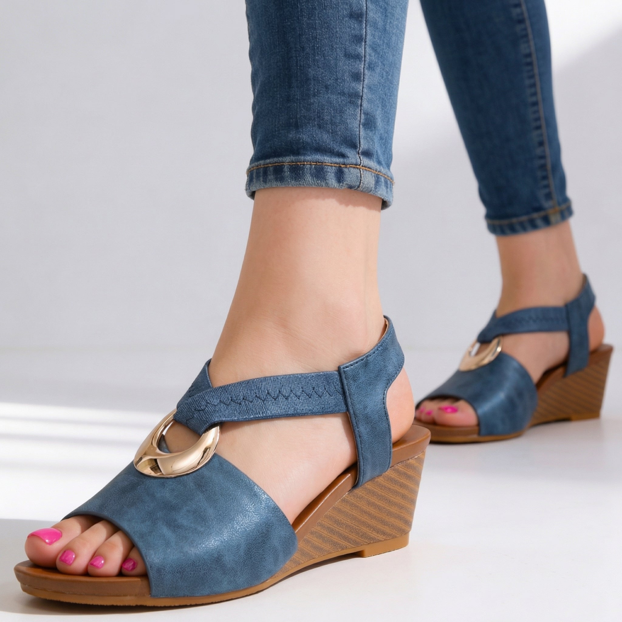 Sienna Loop Wedge Sandals