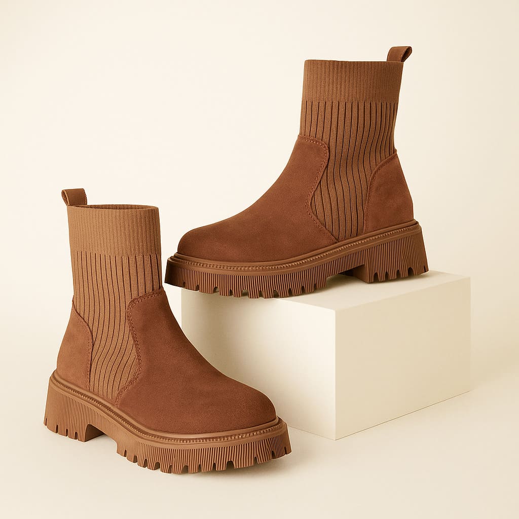 Ridge Knit Chelsea Boot