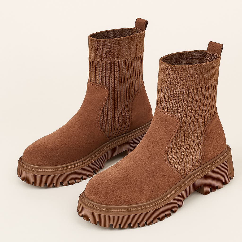 Ridge Knit Chelsea Boot