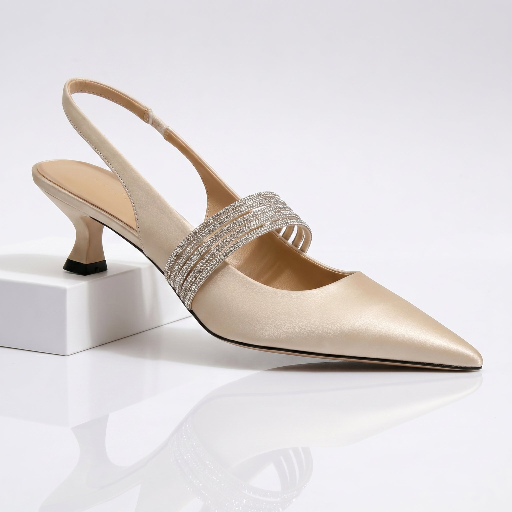 Liora Crystal Kitten Heels