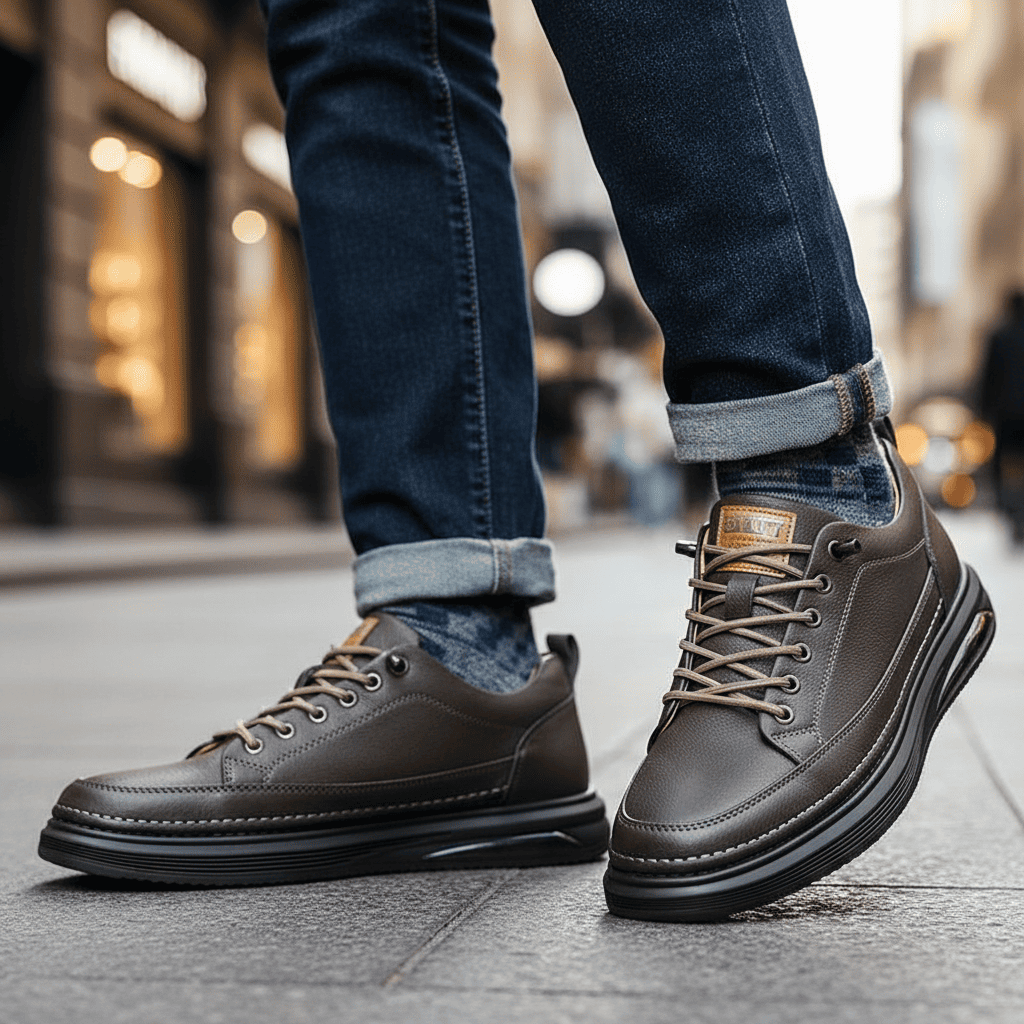 Hawthorne Air Cushion Leather Sneakers