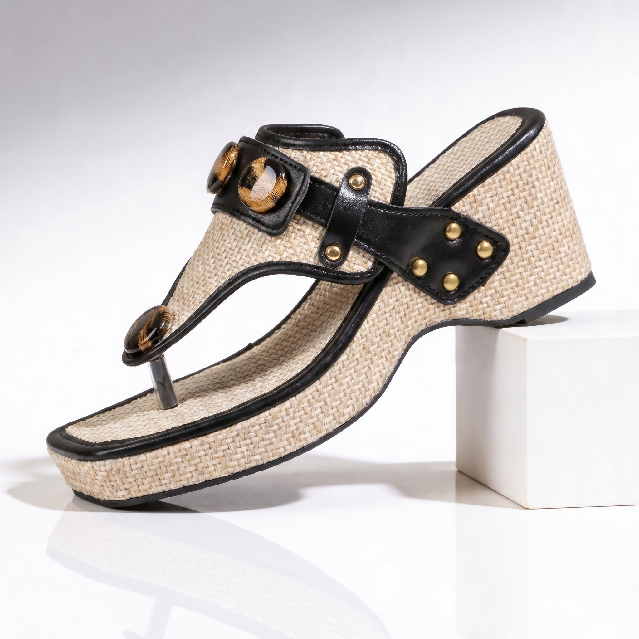 Elara Buckle Platform Sandals