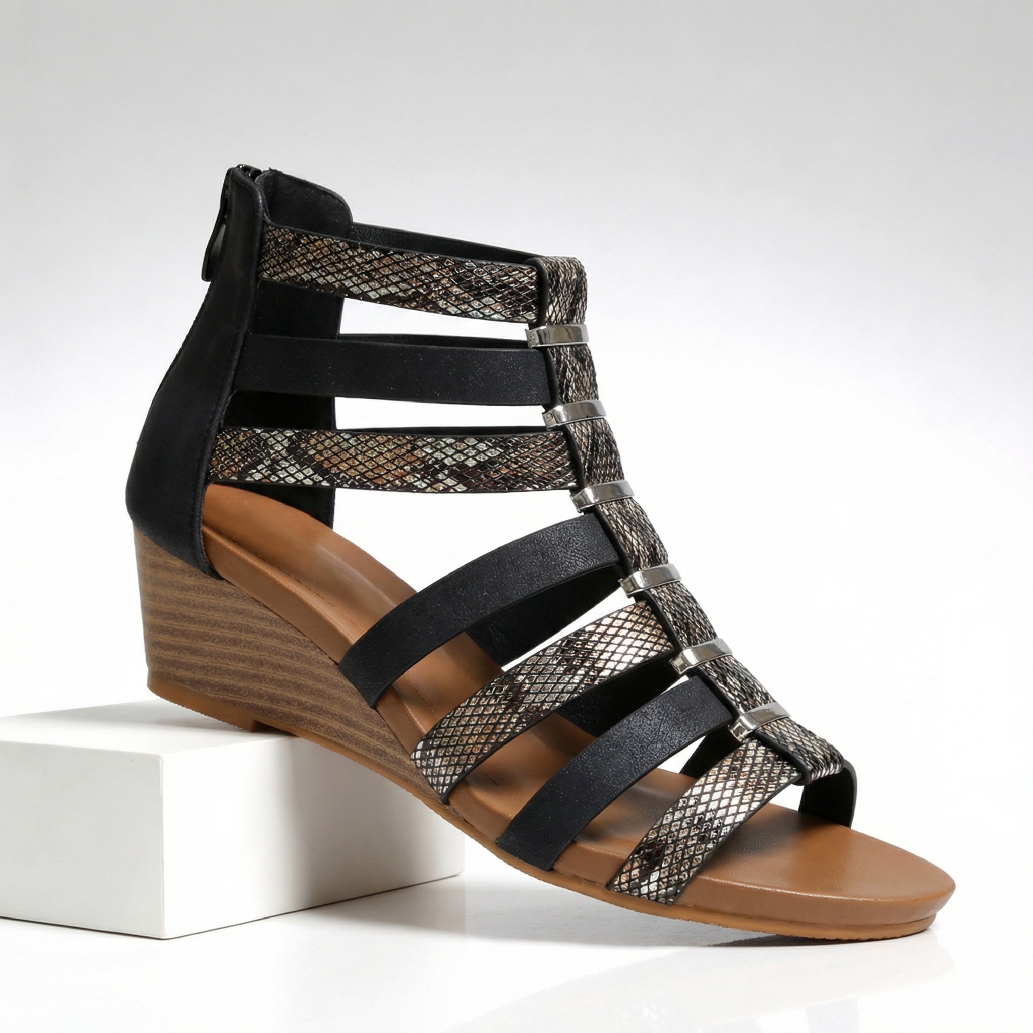 Elara Strata Wedge Sandals