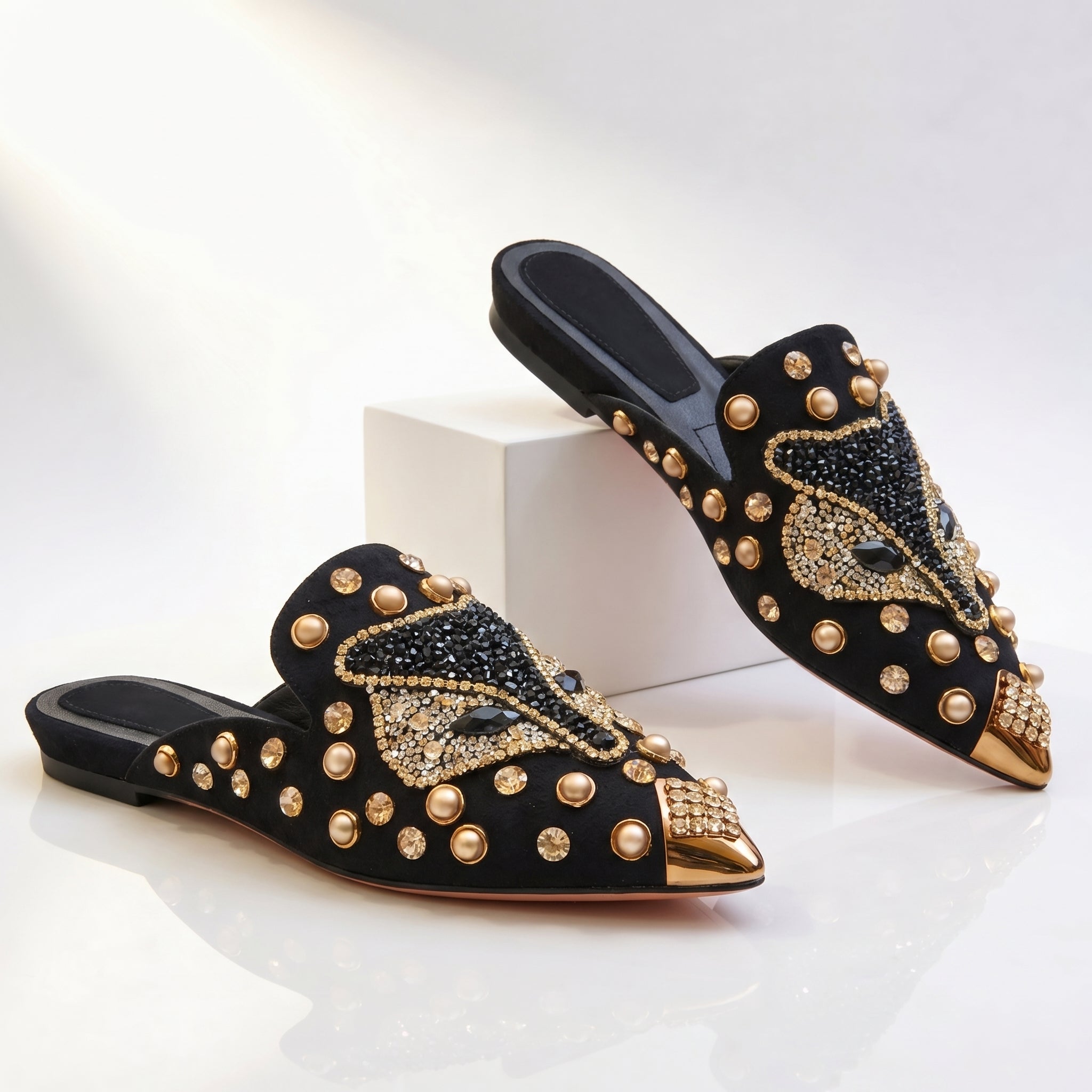 Fiora Fox Jewel Mules