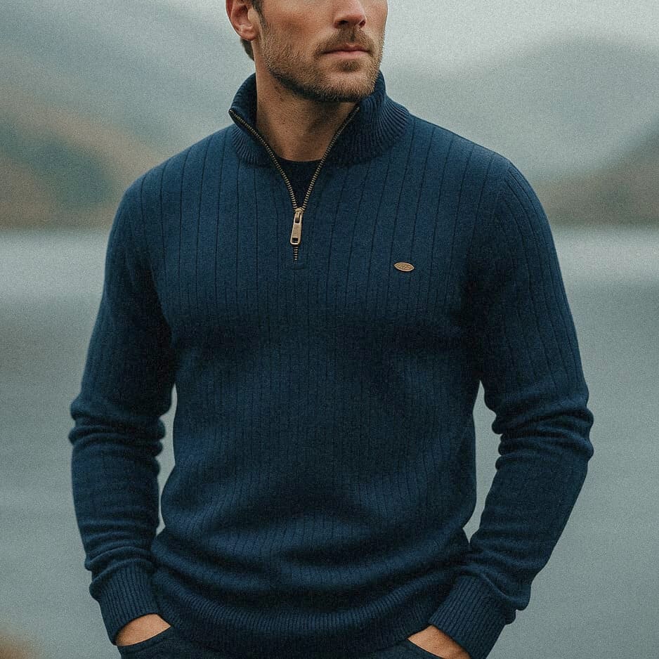 Aksel Half-Zip Knit Sweater