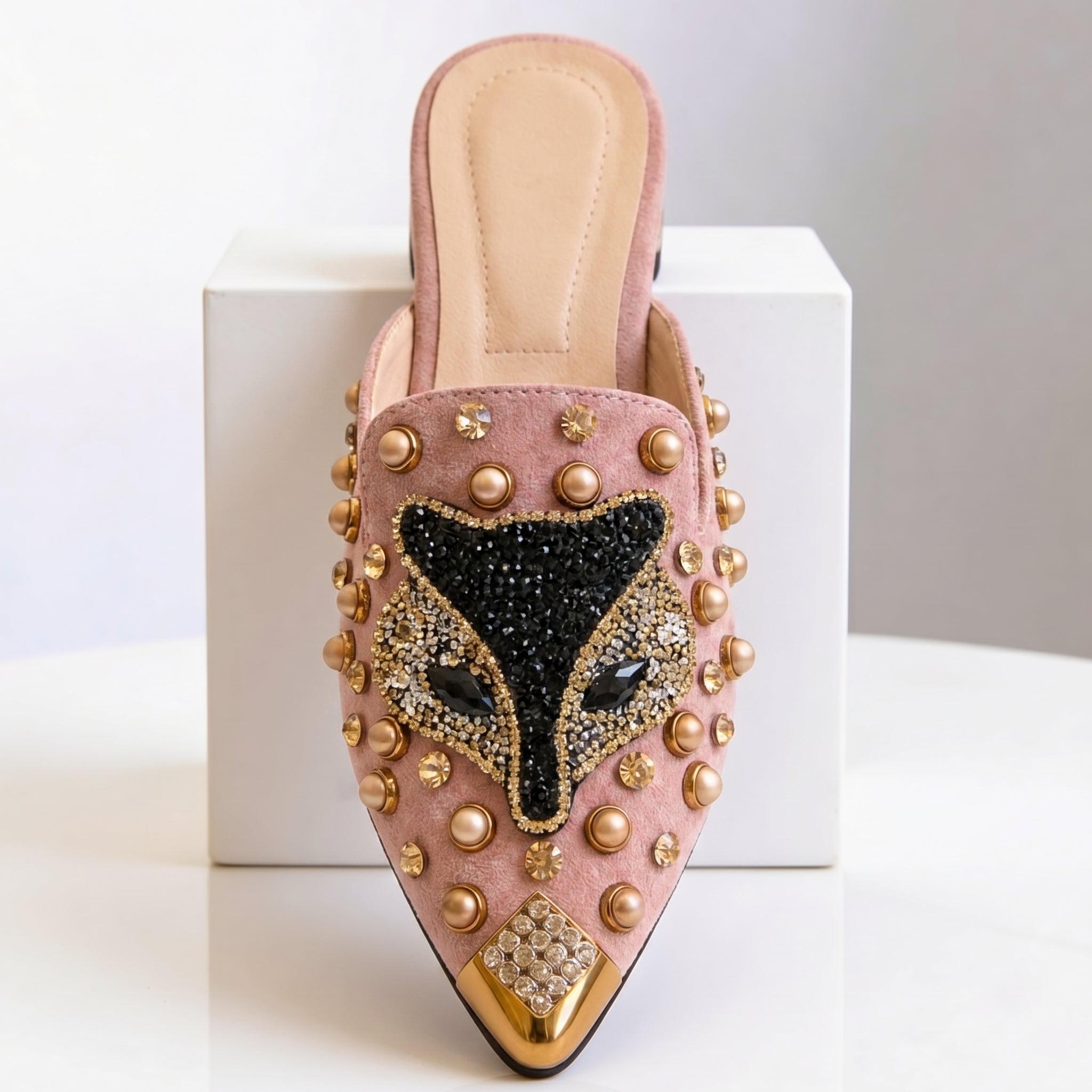 Fiora Fox Jewel Mules