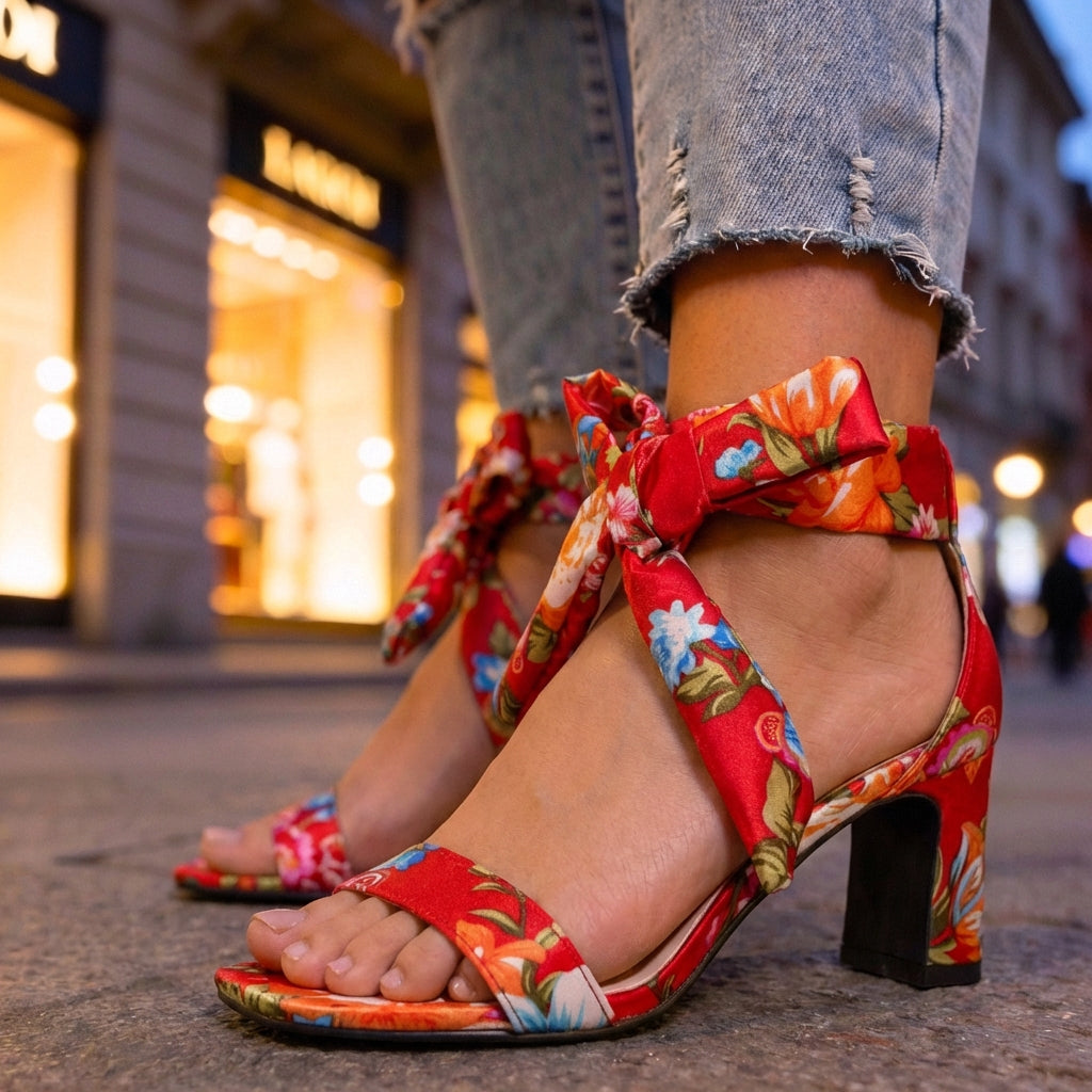 Camellia Bow Sandal