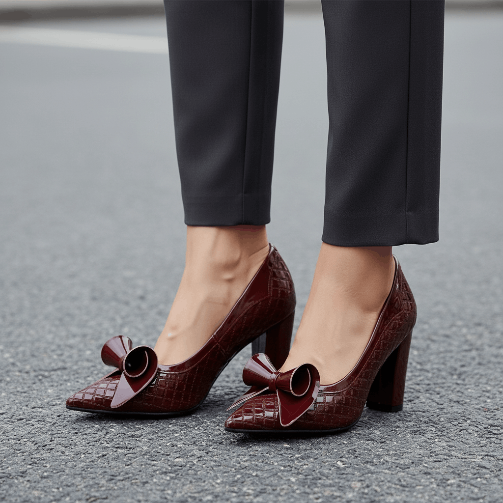 Aveline Embossed Heels