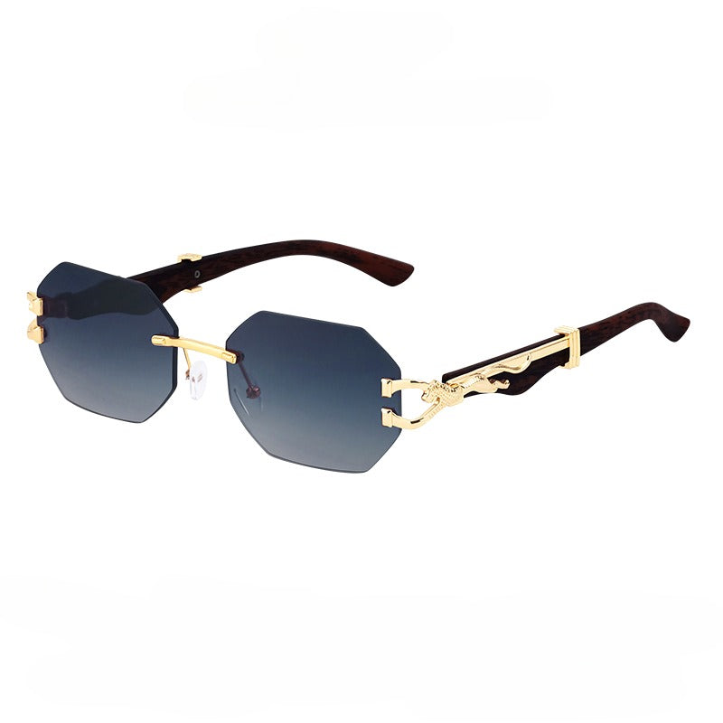Leopardo Rimless Wood Premium Sunglasses