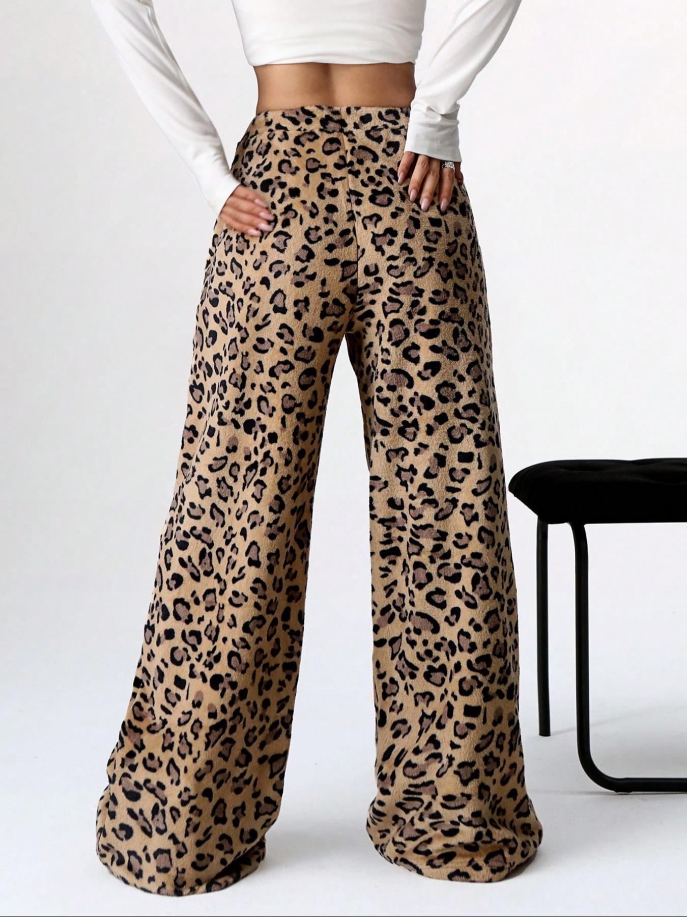 Leopard Wide Leg Pants
