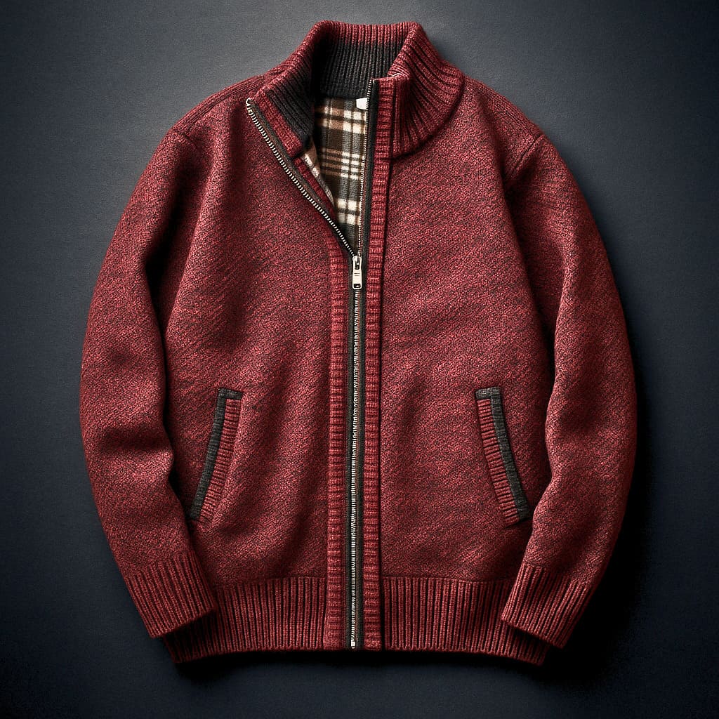Hastings Double-Knit Zip Sweater