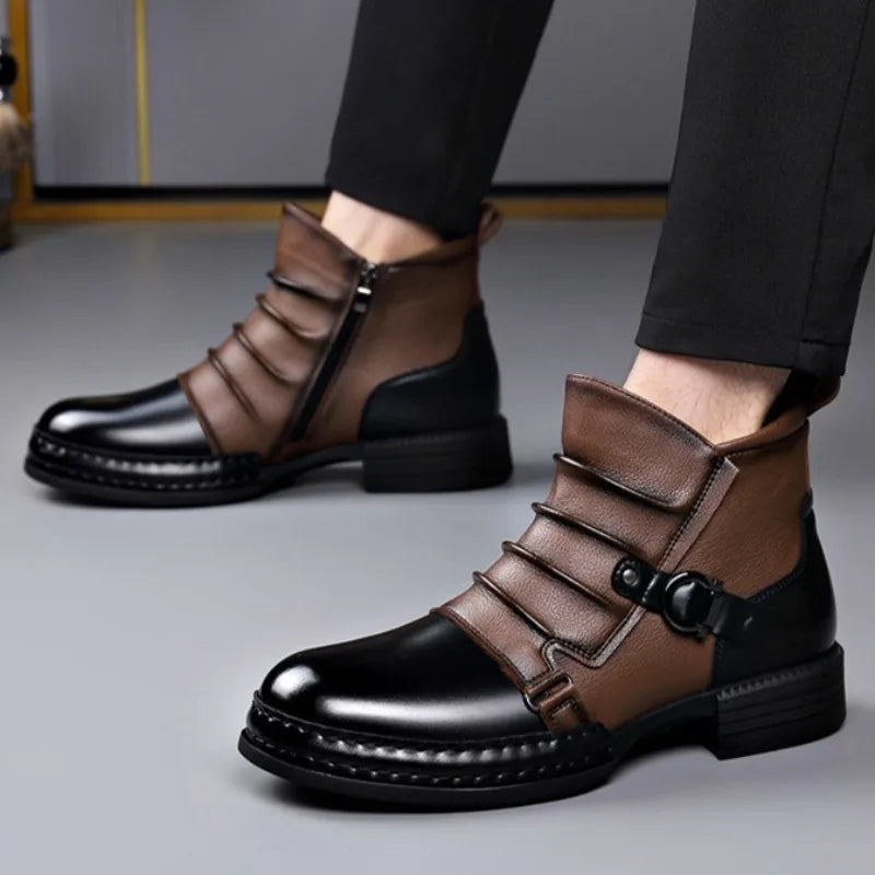 Braxton Folded Leather Boots