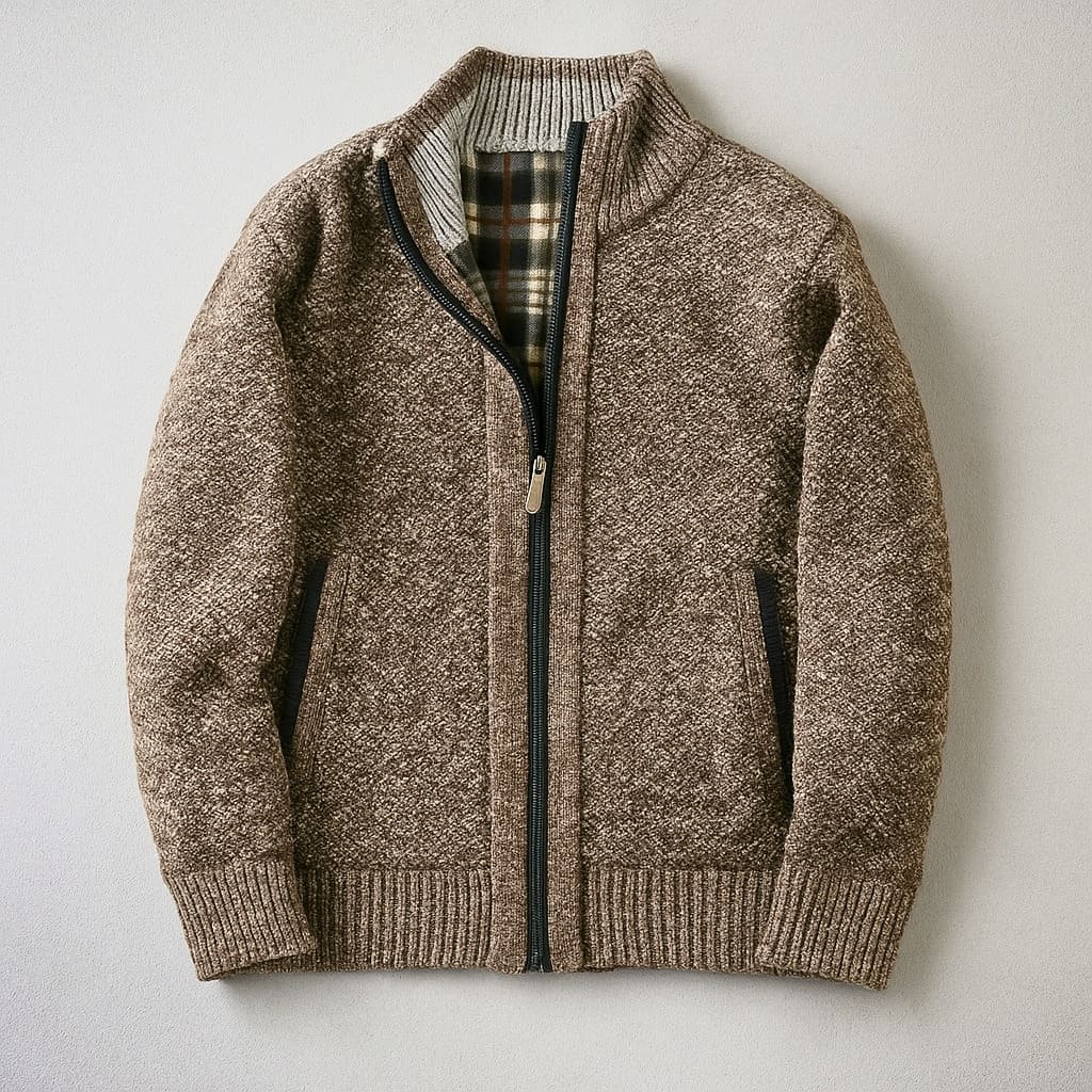 Hastings Double-Knit Zip Sweater