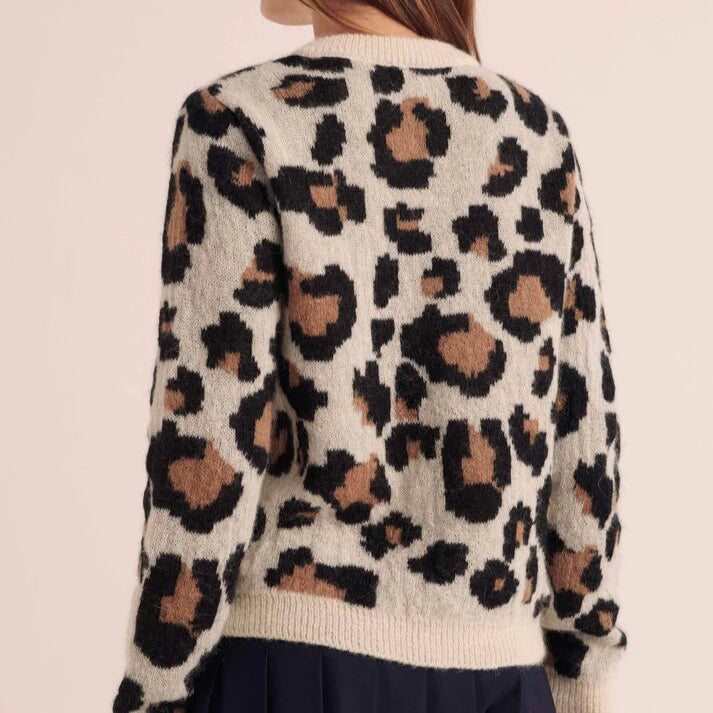 Isabella Leopard Knit Cardigan