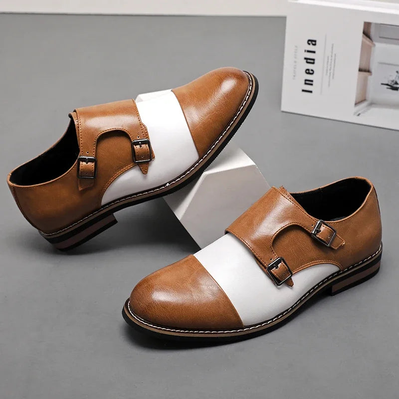 Camden Two-Tone Monk Shoes