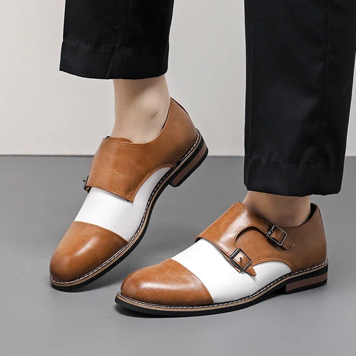 Camden Two-Tone Monk Shoes