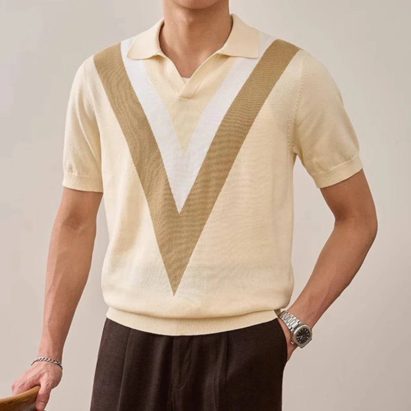 V-Retro Knit Polo