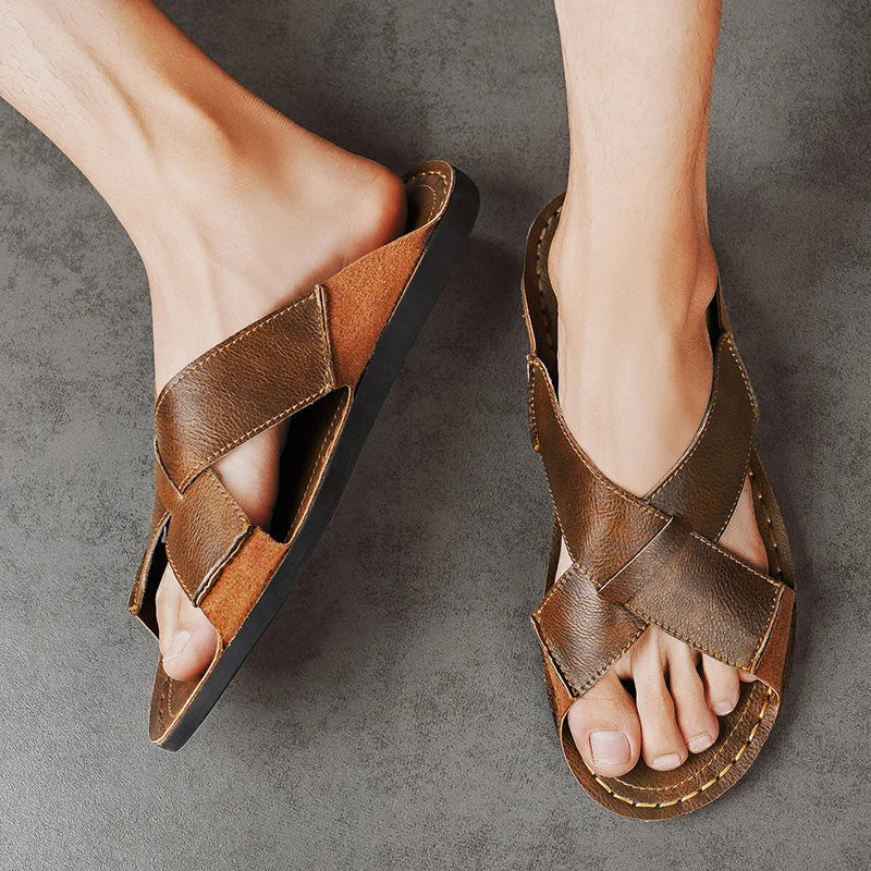 Atlas DC Genuine Leather Sandals: Ultimate Comfort, Style, and Durability for Men