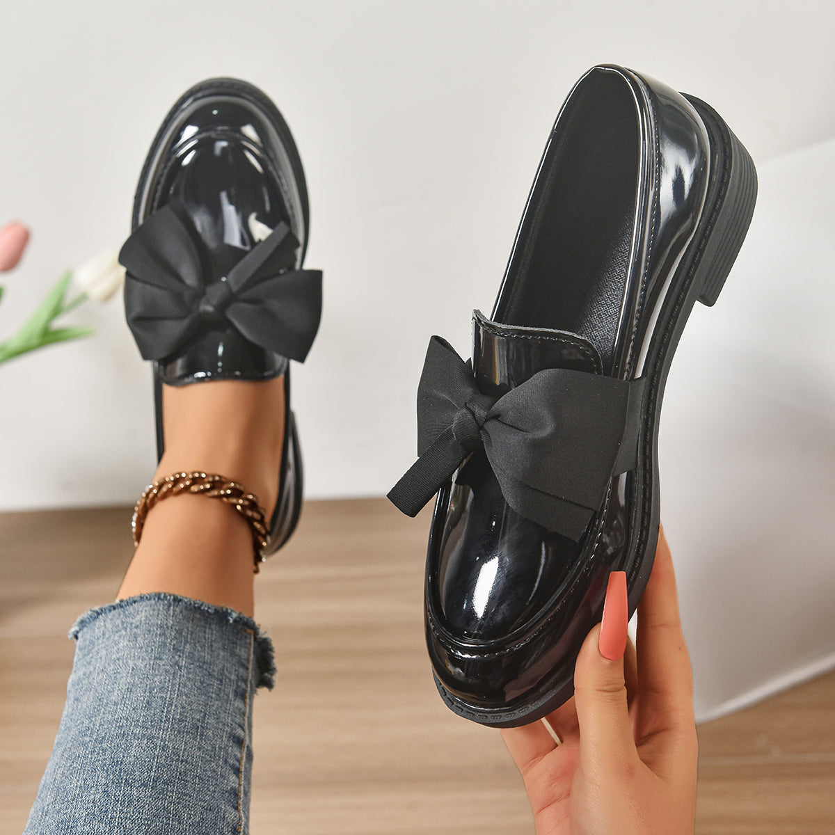 Elara Bow Loafers