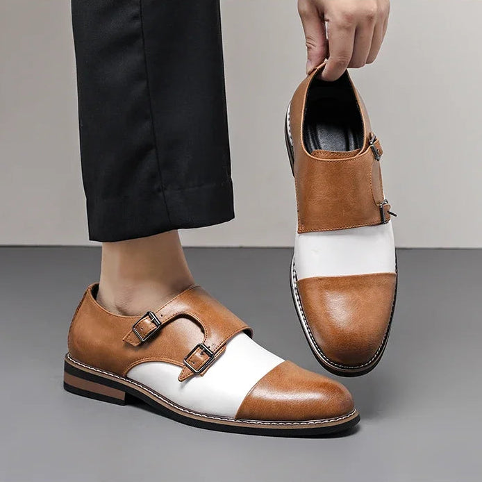 Camden Two-Tone Monk Shoes