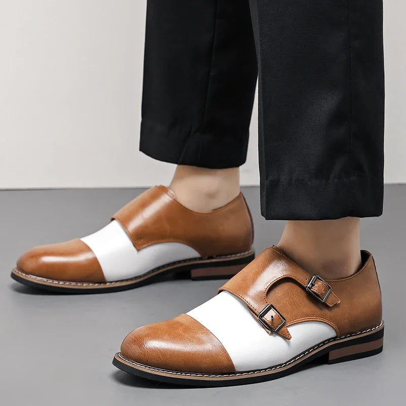 Camden Two-Tone Monk Shoes