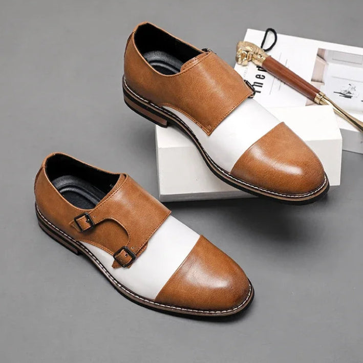 Camden Two-Tone Monk Shoes