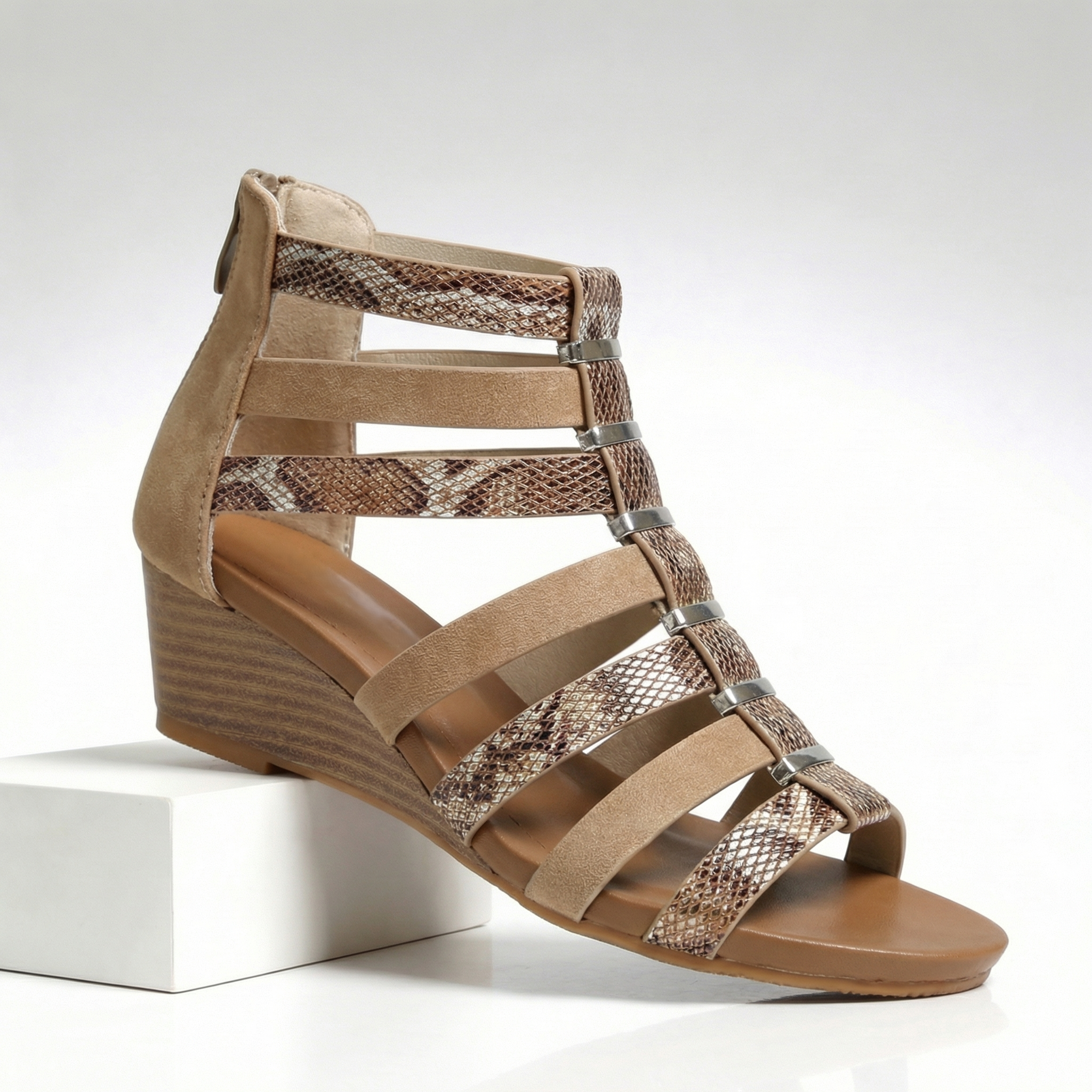 Elara Strata Wedge Sandals
