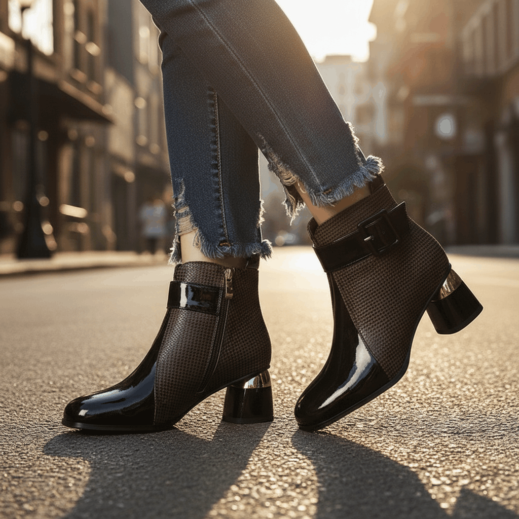 Selene Leather Ankle Boots