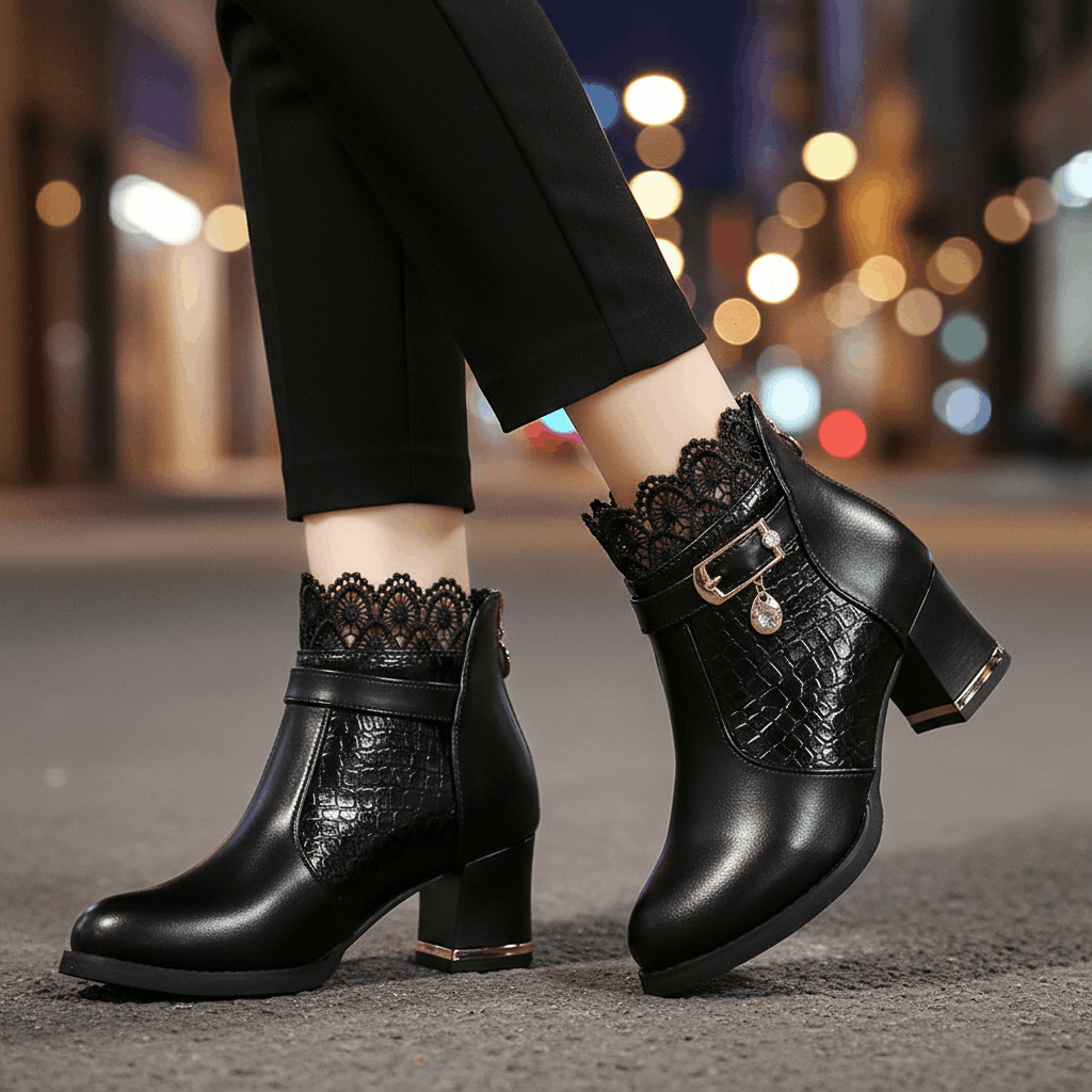 Valencia Lace Ankle Boots