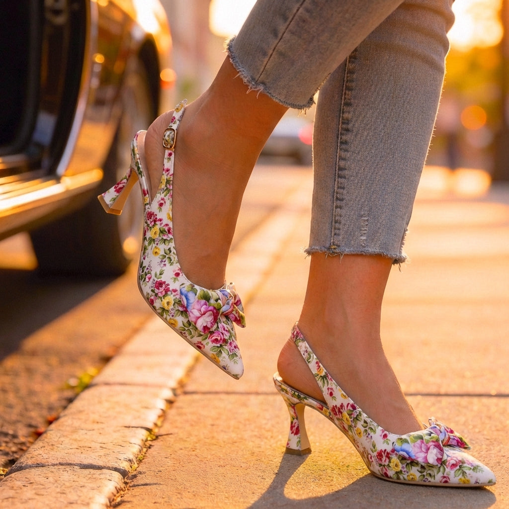 Camille Floral Slingback